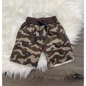 Siaomimi Toddler Green/Brown Army Camo Sweatshorts Size 18M NEW